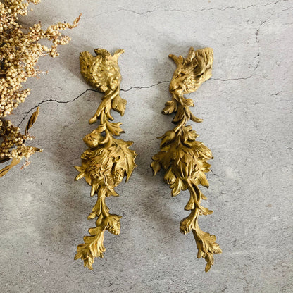 Antique Brass Decorative Salvage Plaques 