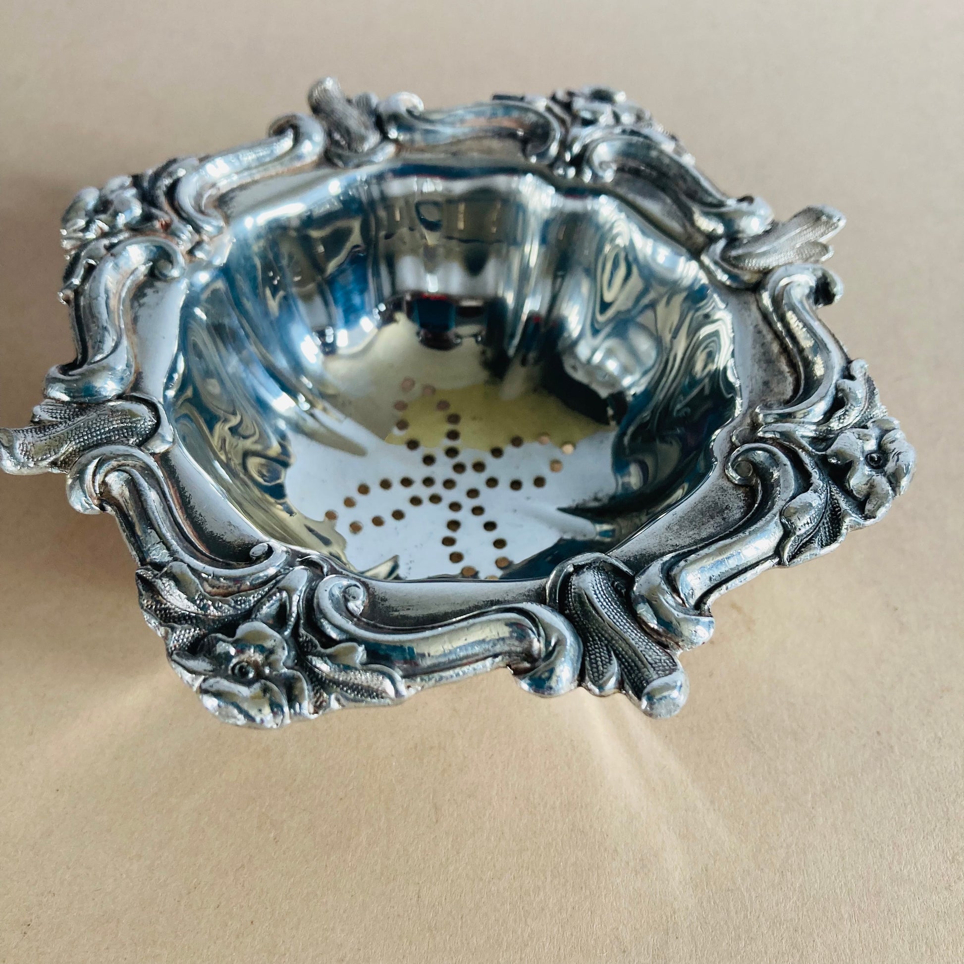 Rare Old Sheffield Plate Straight To Glass Wine Strainer | Unique Find