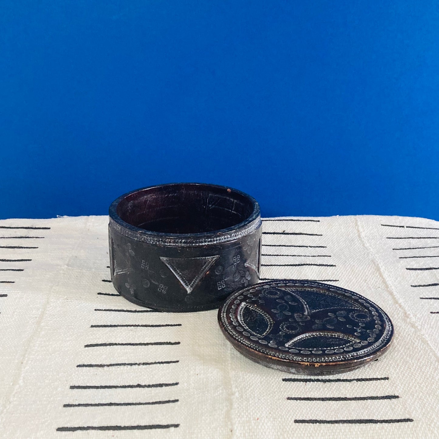 Vintage Tooled Leather Tuareg Box | Jewellery Box