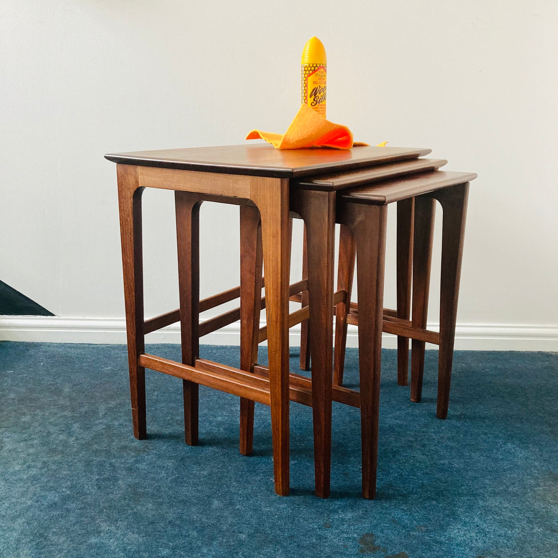 Mid Century Danish Rosewood Nesting Side Tables