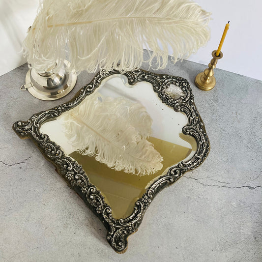 The Skater Stephanie - Edwardian Silver Vanity Mirror