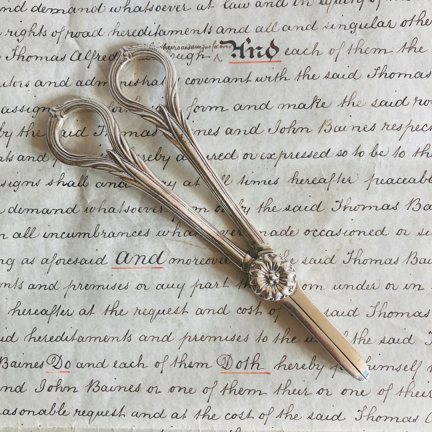 Rare Sterling Silver Grape Scissors