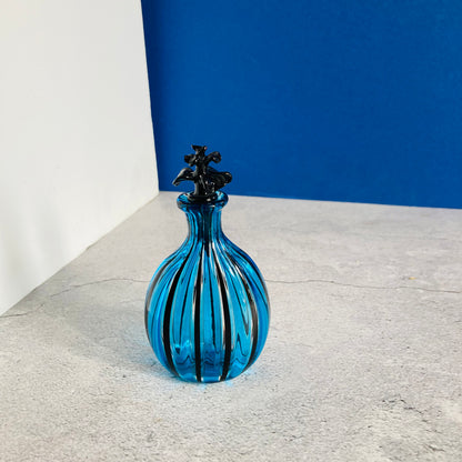 Venetian Glass Scent Bottle in Candy Cane Stripe
