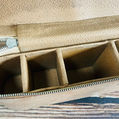Antique Leather Travel Vanity Case
