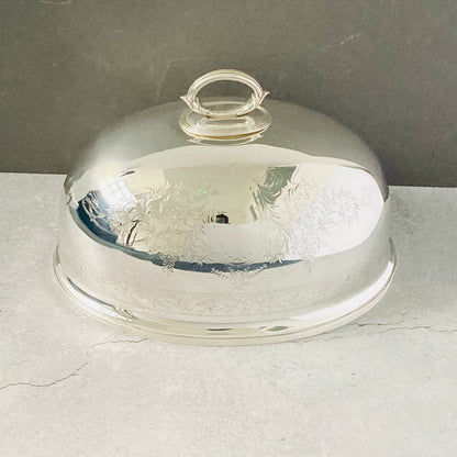 Antique Engraved Cloche Food Cover | Food Dome