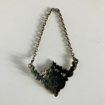 Antique Silver Decanter Bottle Sherry Label