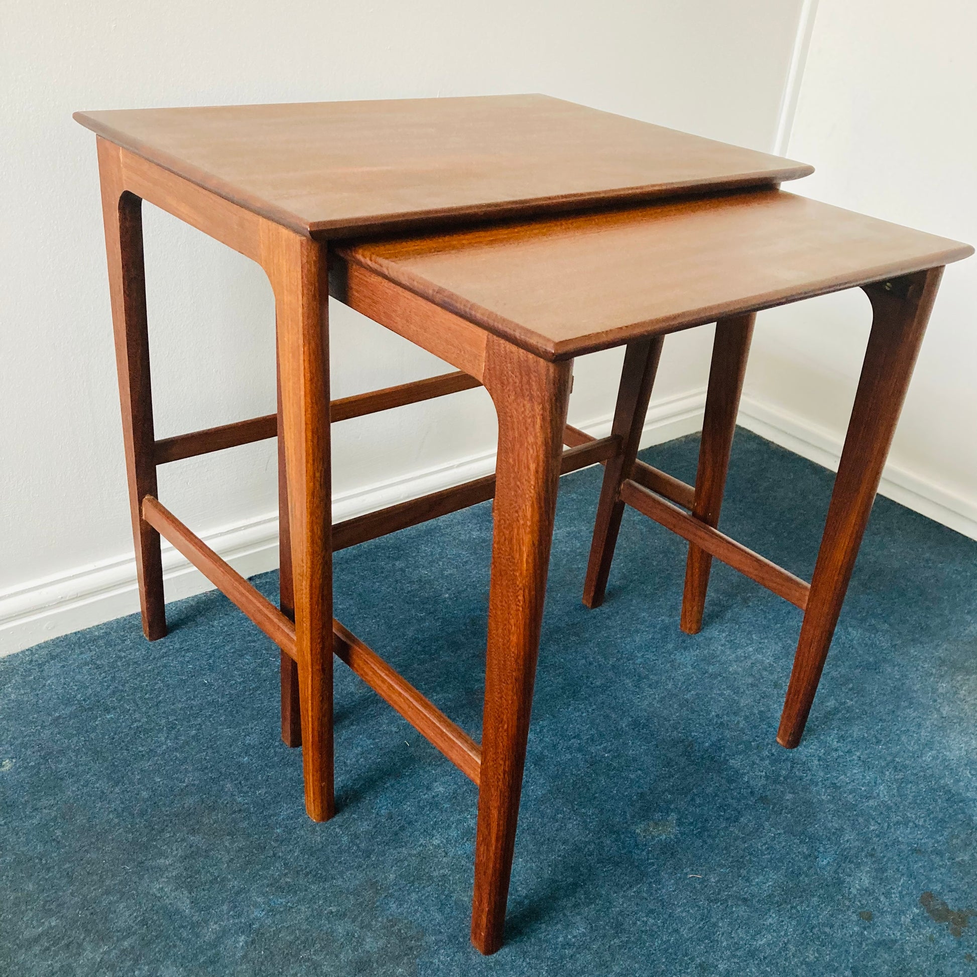 Mid Century Danish Rosewood Nesting Side Tables