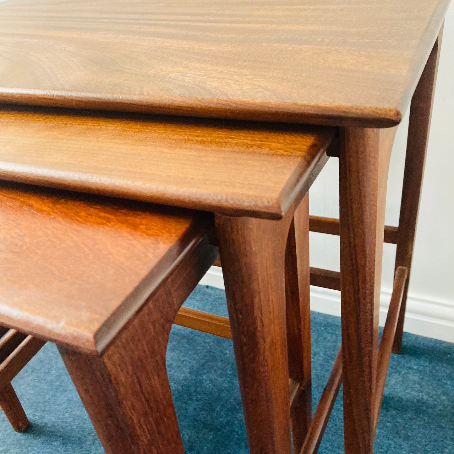 Mid Century Danish Rosewood Nesting Side Tables