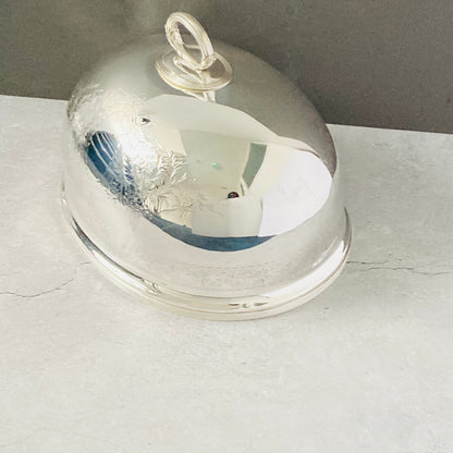 The Director Stanley - Antique Engraved Silver Cloche / Food Dome