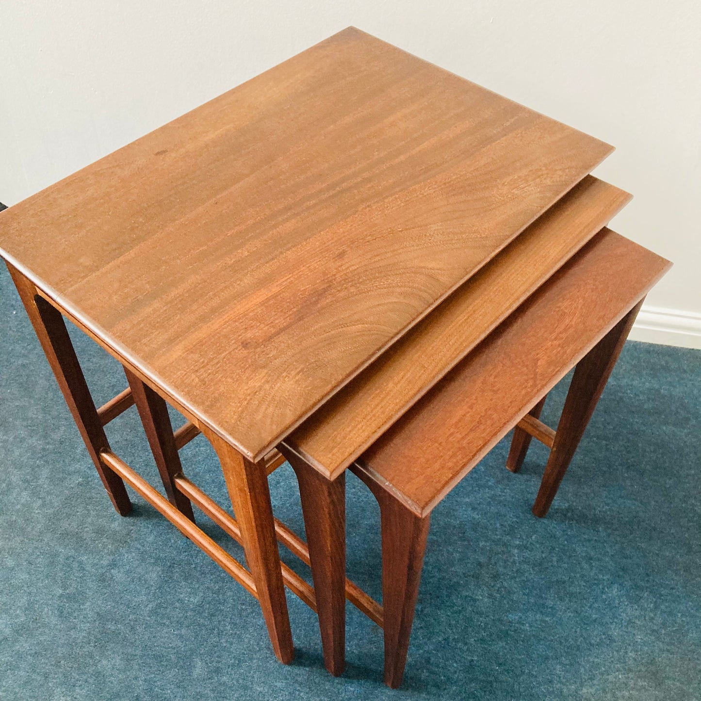 Mid Century Danish Rosewood Nesting Side Tables