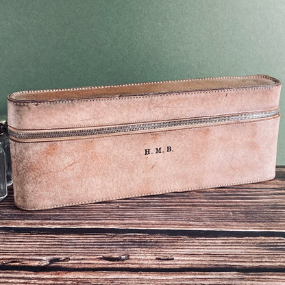 Antique Leather Travel Vanity Case