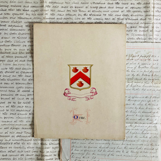 Antique Hand Painted Heraldic Family Coat Of Arms | The Urban Vintage Affair