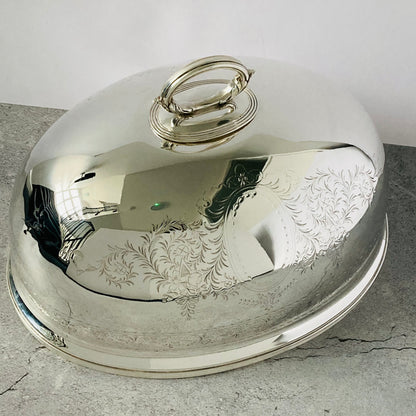 Antique Engraved Cloche Food Cover | Food Dome