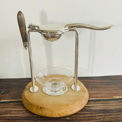 The Duchess Tyler - Antique Silver and Wooden Lemon Juicer