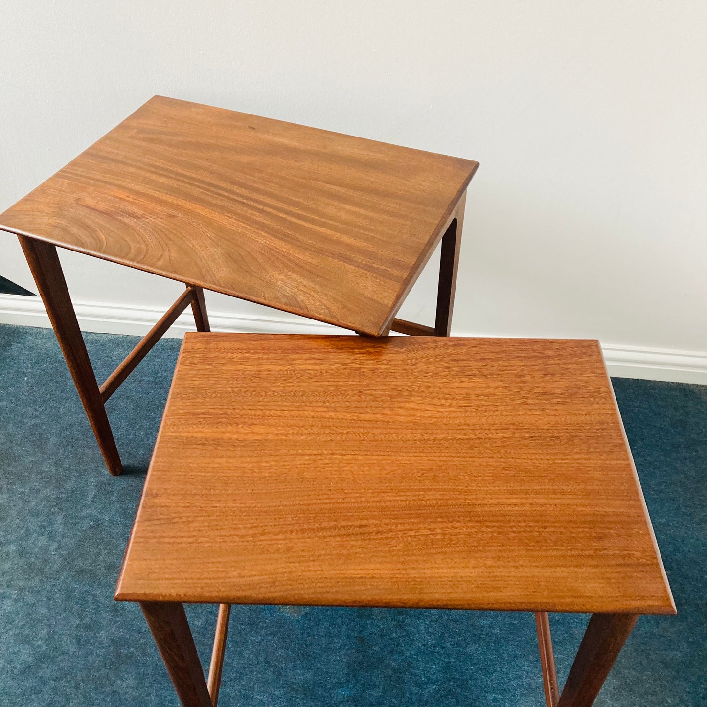 Mid Century Danish Rosewood Nesting Side Tables