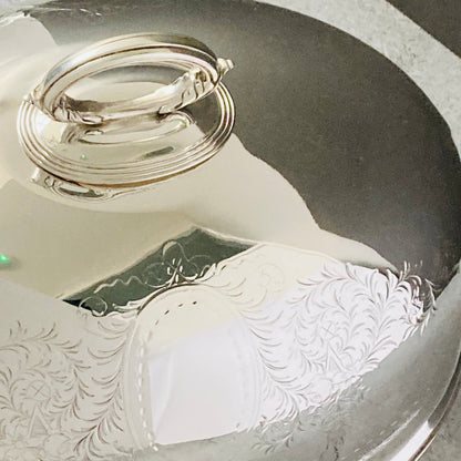 Antique Engraved Cloche Food Cover | Food Dome