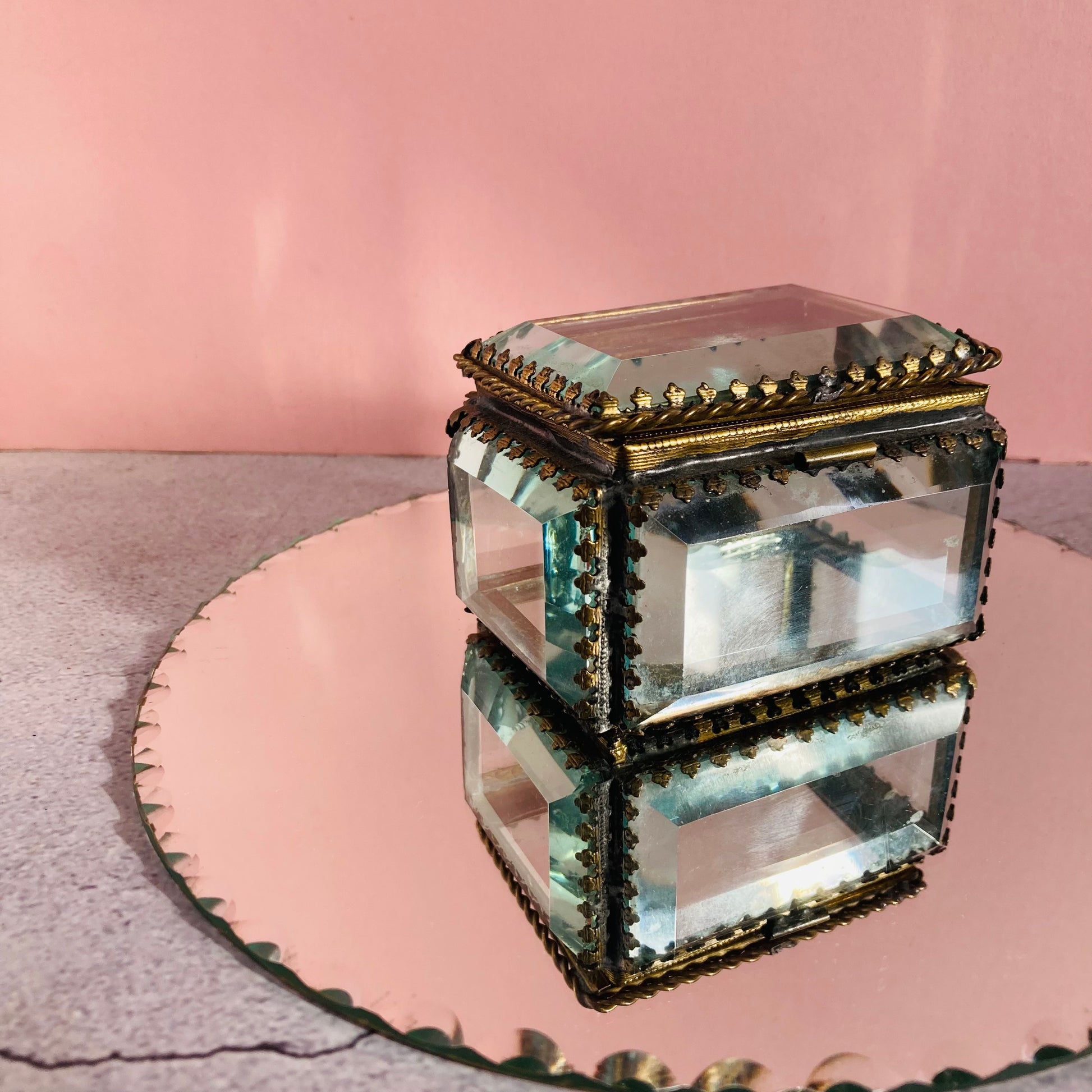 Vintage Brass Jewellery Casket | Trinket Box | The Urban Vintage Affair