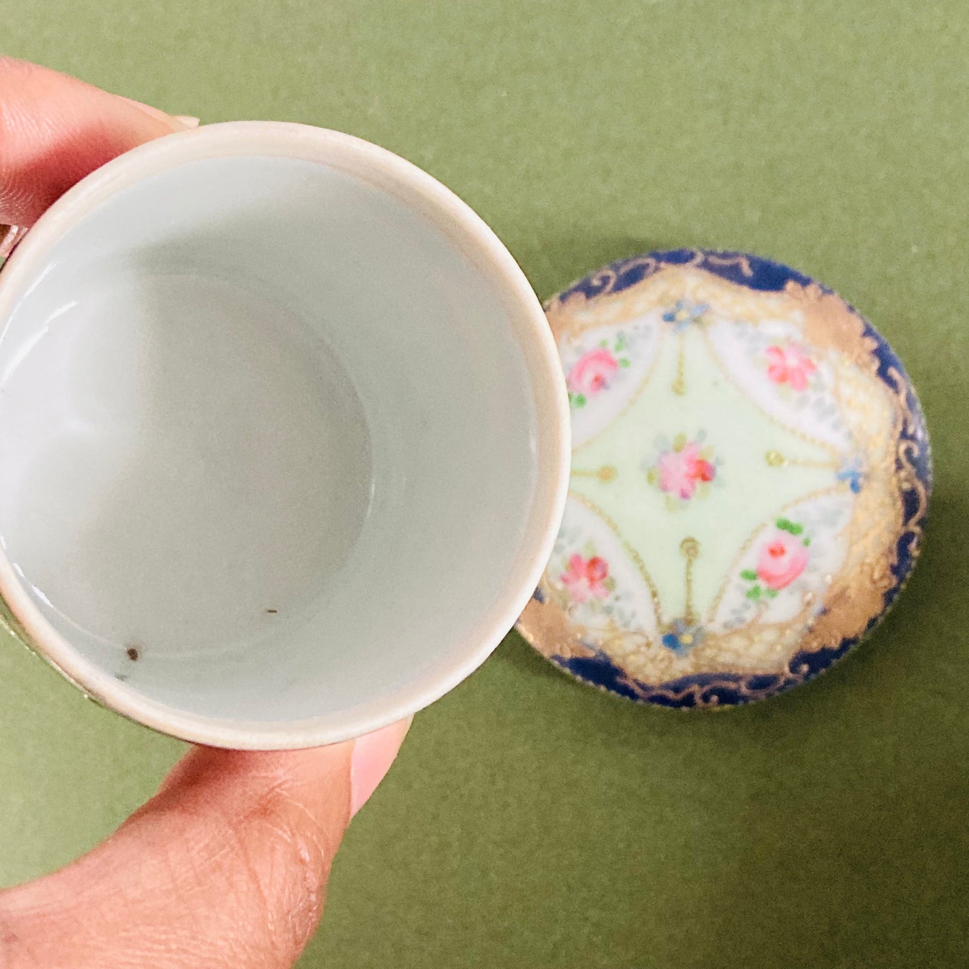 Art Nouveau Floral Porcelain Trinket Box | Gift For Her