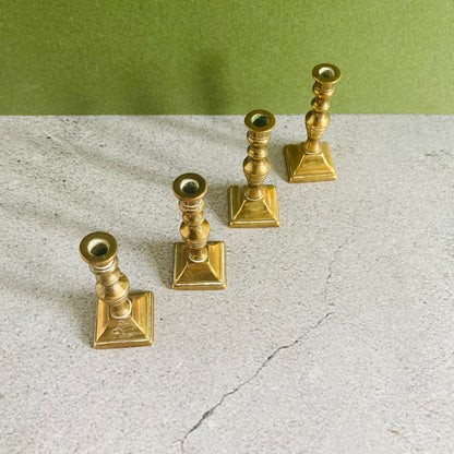 Vintage Brass Miniature Candlesticks | Perfect Traditional & Stylish