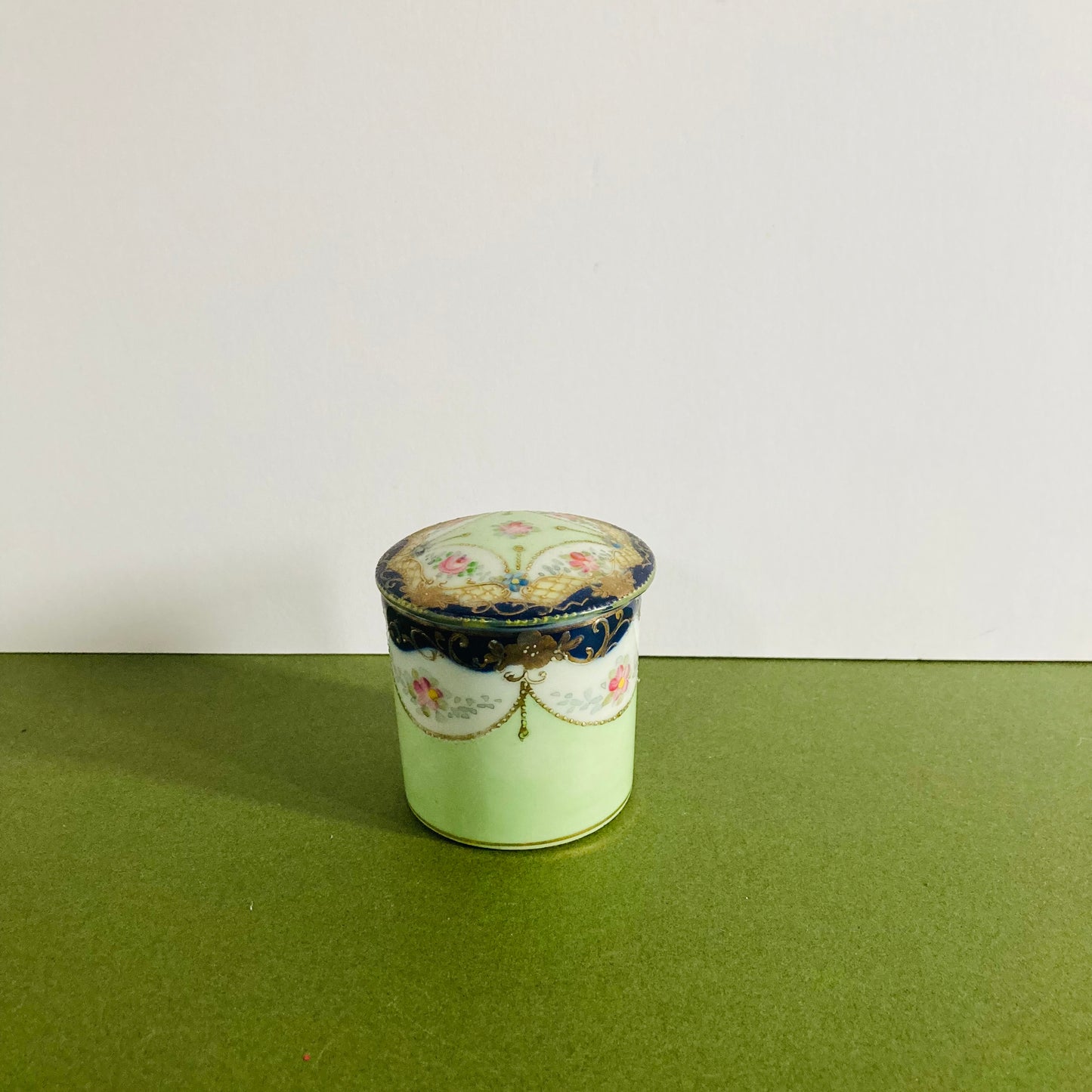 Art Nouveau Floral Porcelain Trinket Box | Gift For Her