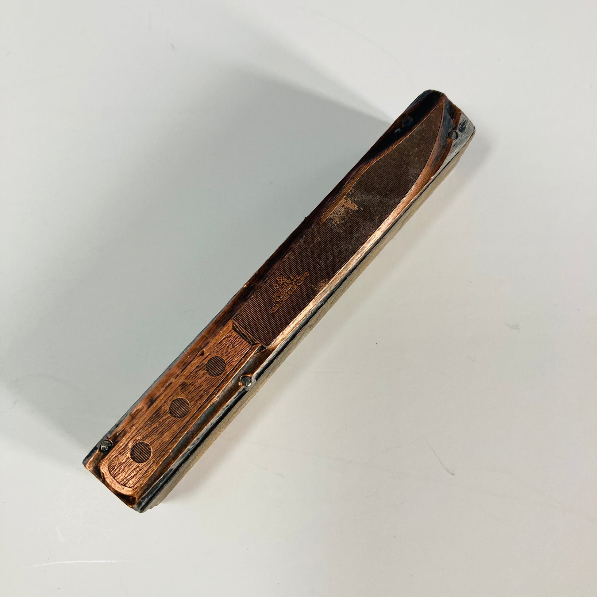 Antique Etched Copper Printing Block | John Wilson’s Cutlery catalogue