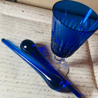 Antique Blue Glass Sugar Crusher for Cocktails | The Urban Vintage Affair