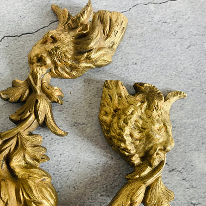 Antique Brass Decorative Salvage Plaques 