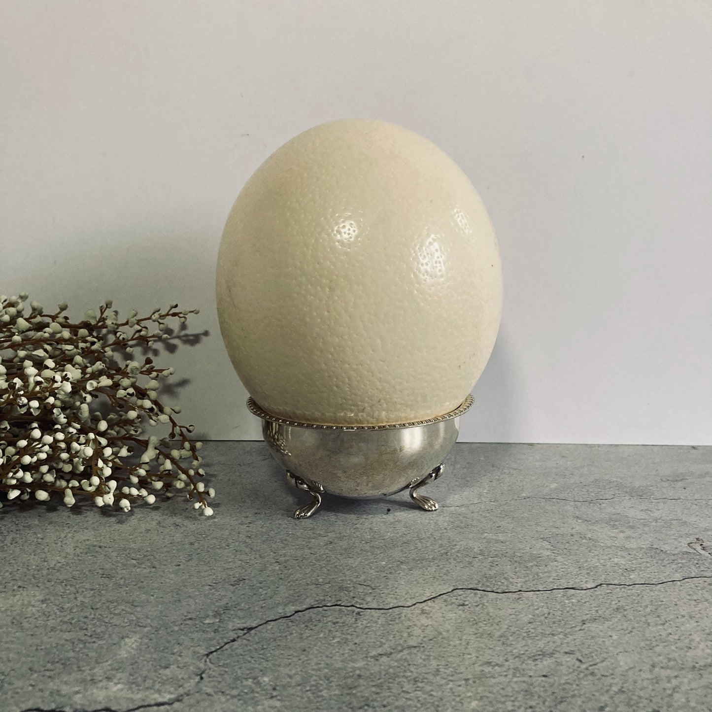 The Director Shelly - Luxury Antique Ostrich Egg and Cup