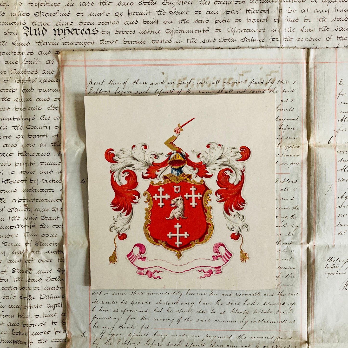 Antique Hand Painted Heraldic Family Coat Of Arms | The Urban Vintage Affair