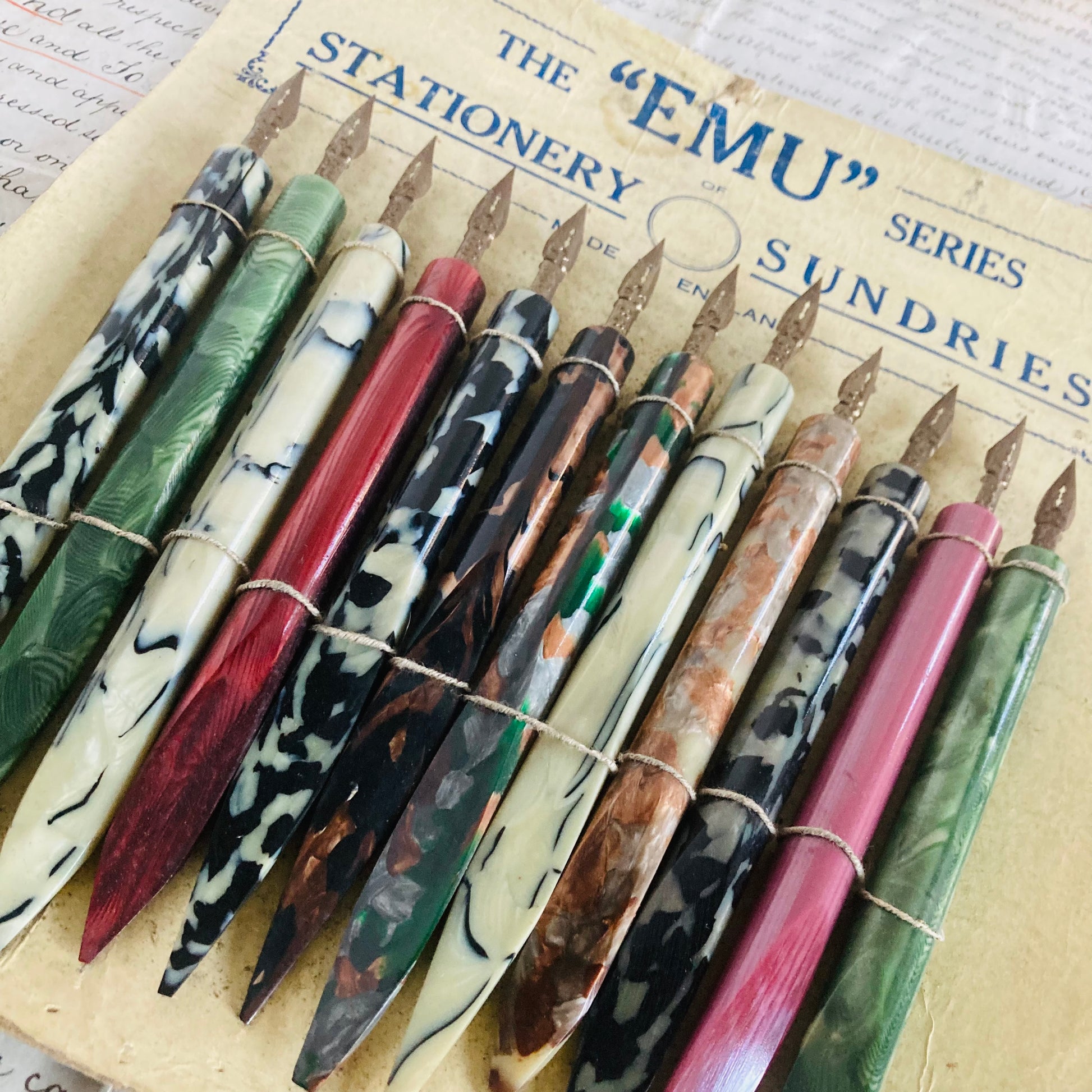 Vintage Dip Fountain Pen Display Card