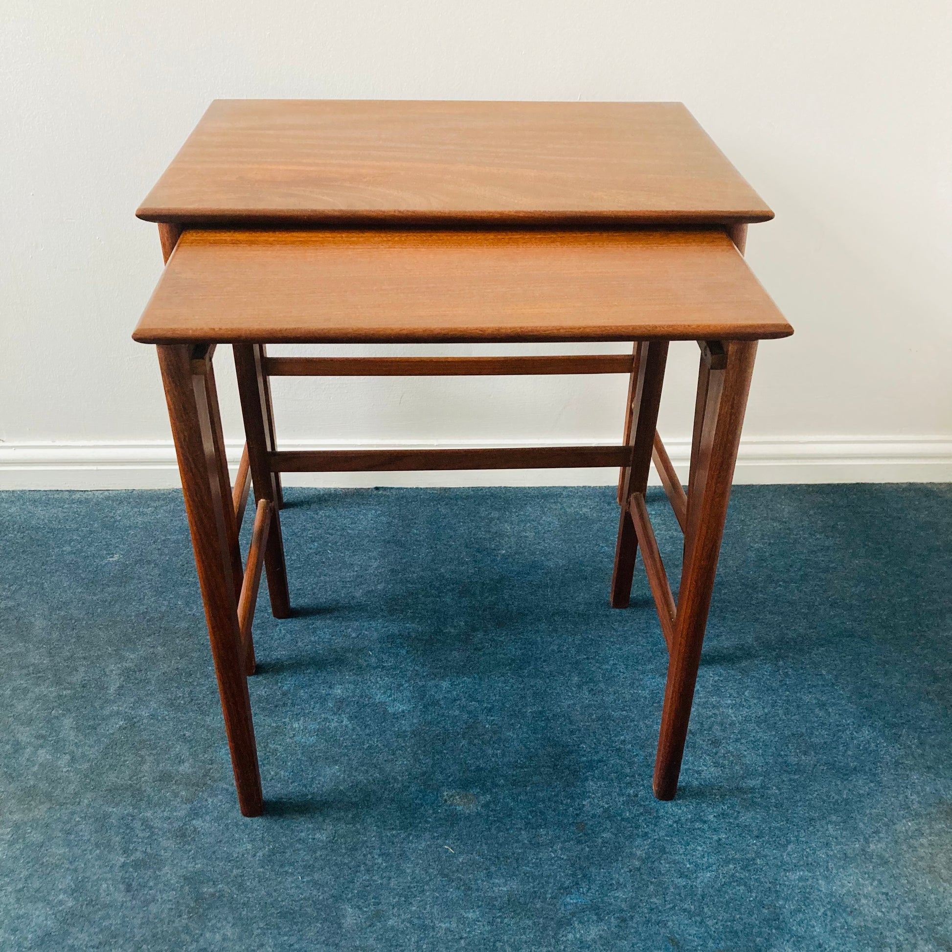 Mid Century Danish Rosewood Nesting Side Tables