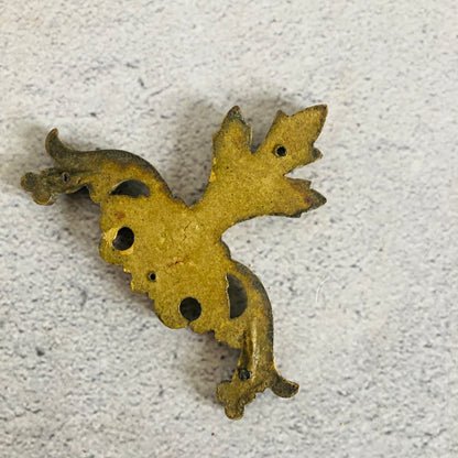 Antique Decorative Small Brass Plaque