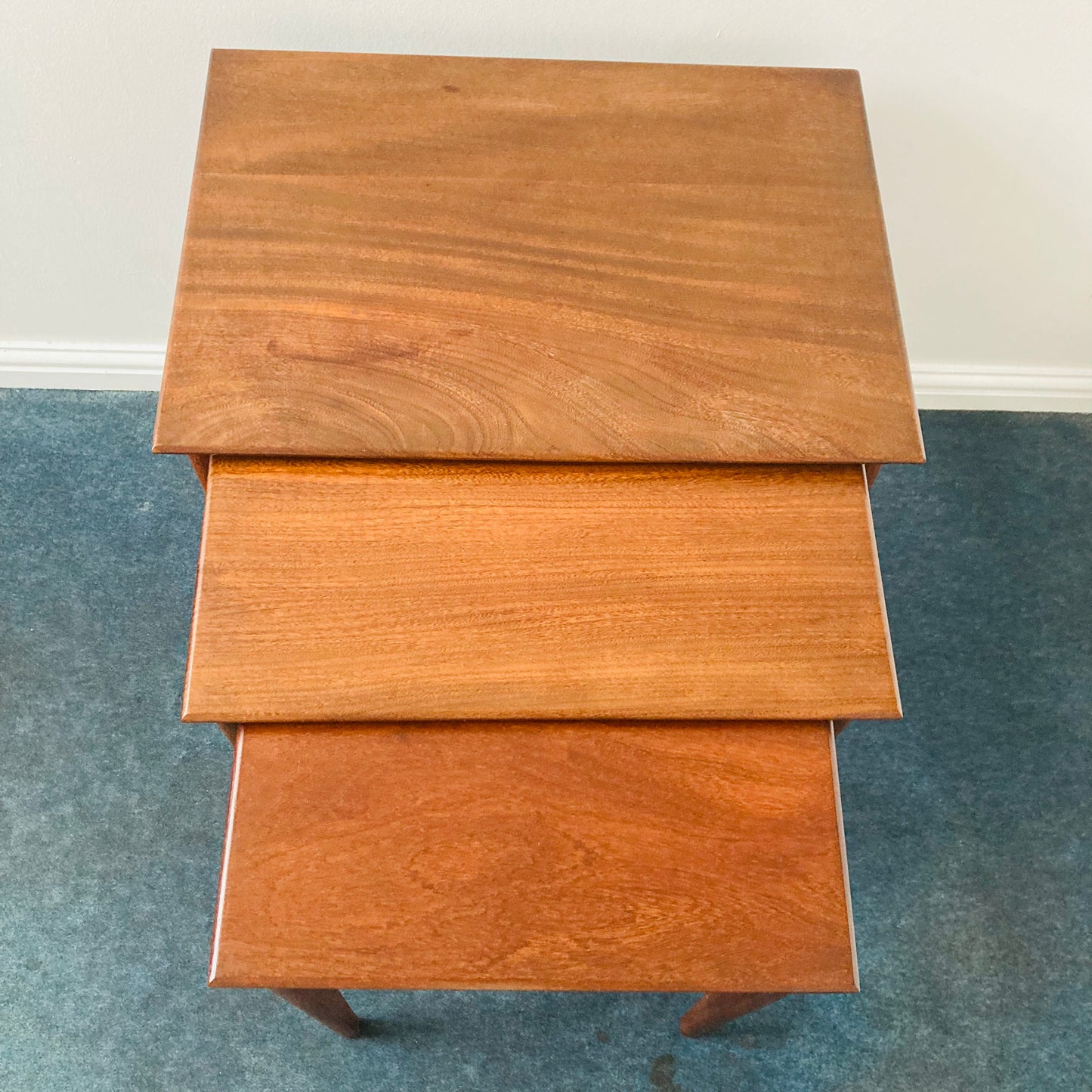 Mid Century Danish Rosewood Nesting Side Tables