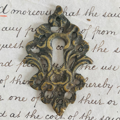 Antique Brass Escutcheons | Keyhole Cover