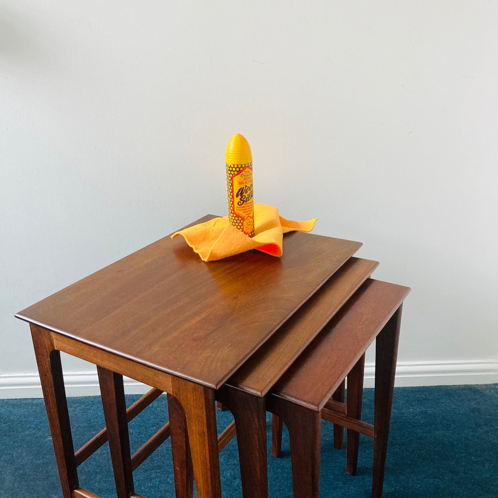 Mid Century Danish Rosewood Nesting Side Tables