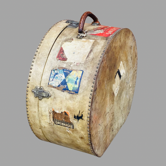 The Goth Raul - Large Vellum Hat Box Suitcase