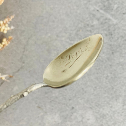 Vintage French Coffee Spoon with Created Crown Design 