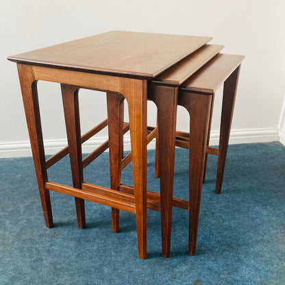 Mid Century Danish Rosewood Nesting Side Tables