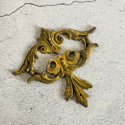 Antique Decorative Small Brass Plaque
