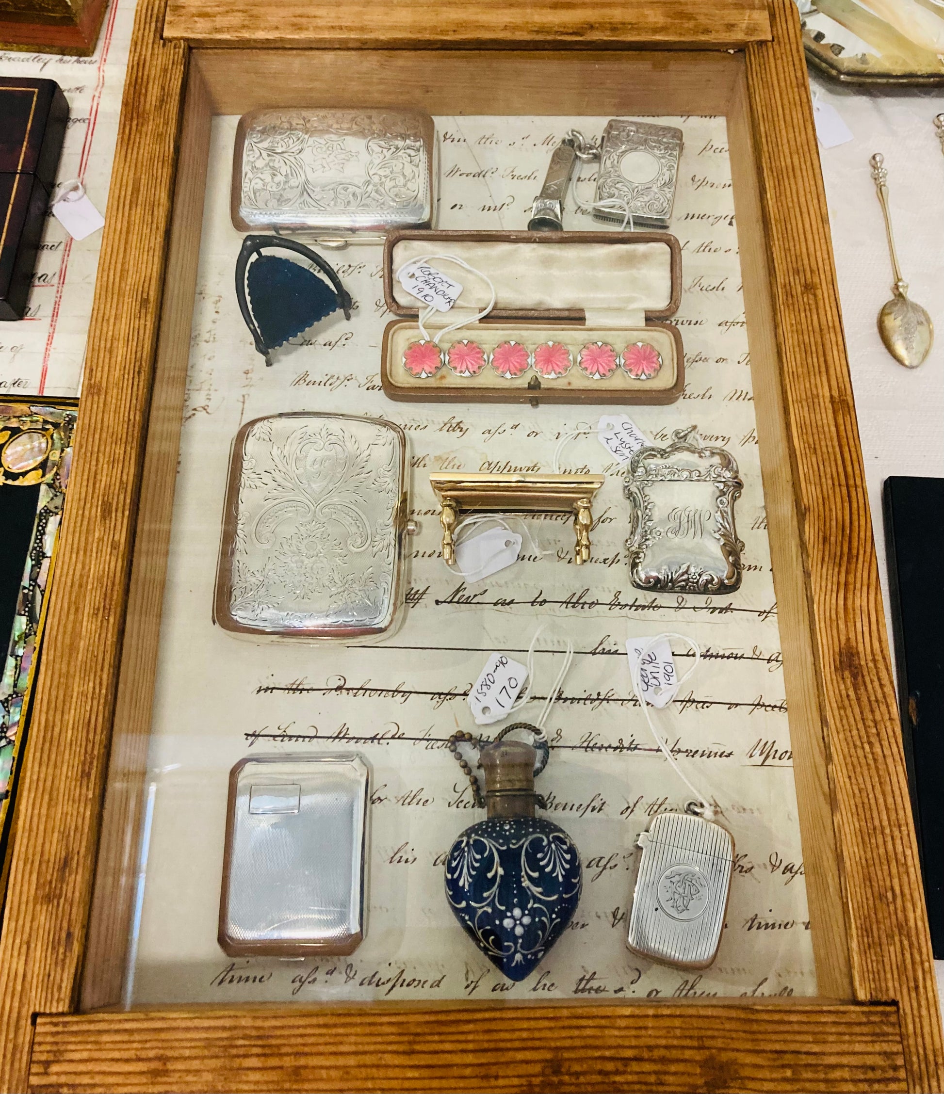 Vintage Wooden and Glass Shadow Display Box Frame