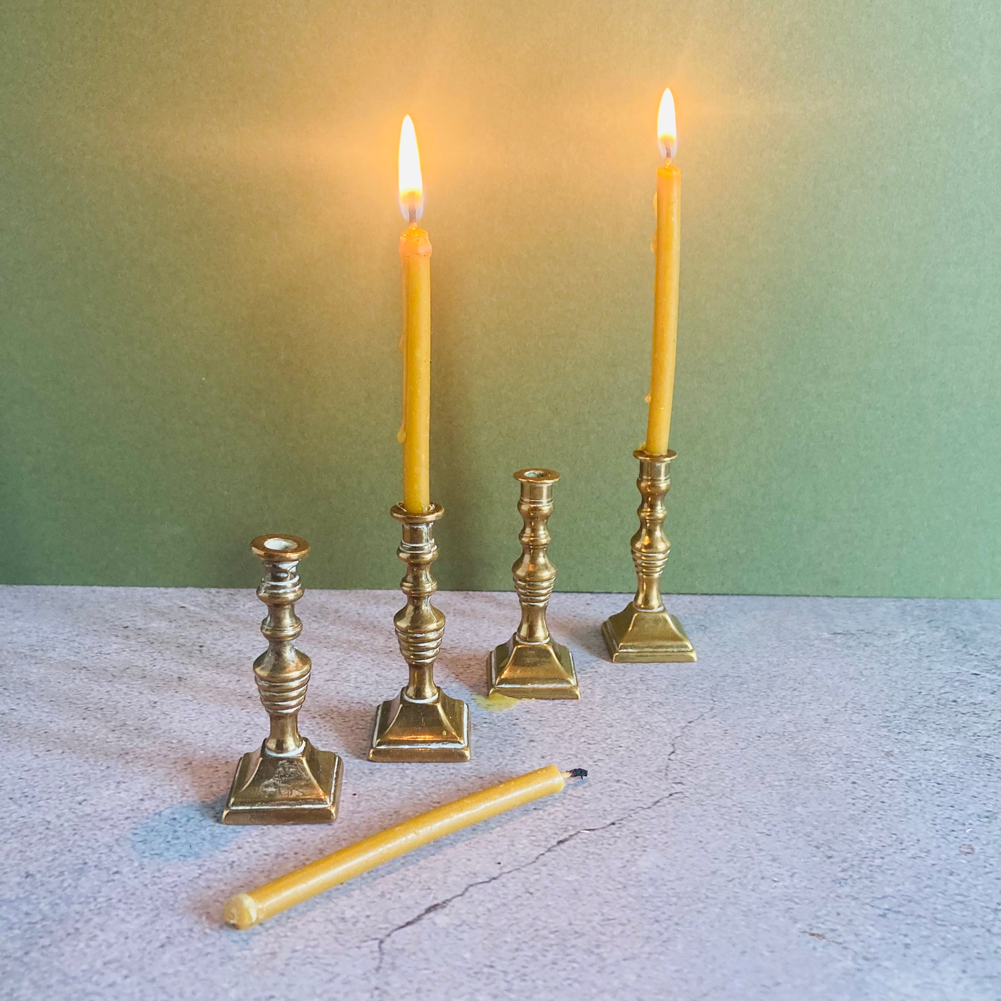Vintage Brass Miniature Candlesticks | Perfect Traditional & Stylish