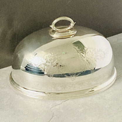 Antique Engraved Cloche Food Cover | Food Dome