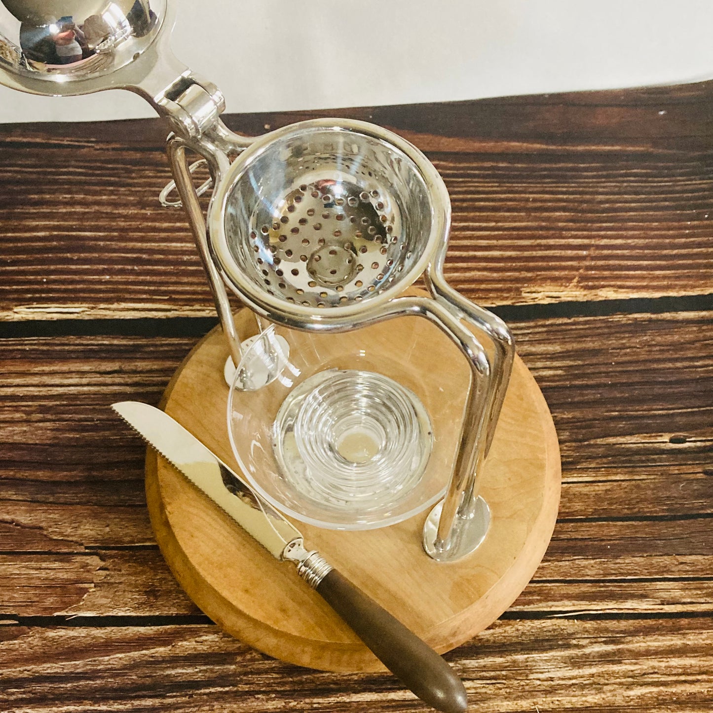 The Duchess Tyler - Antique Silver and Wooden Lemon Juicer