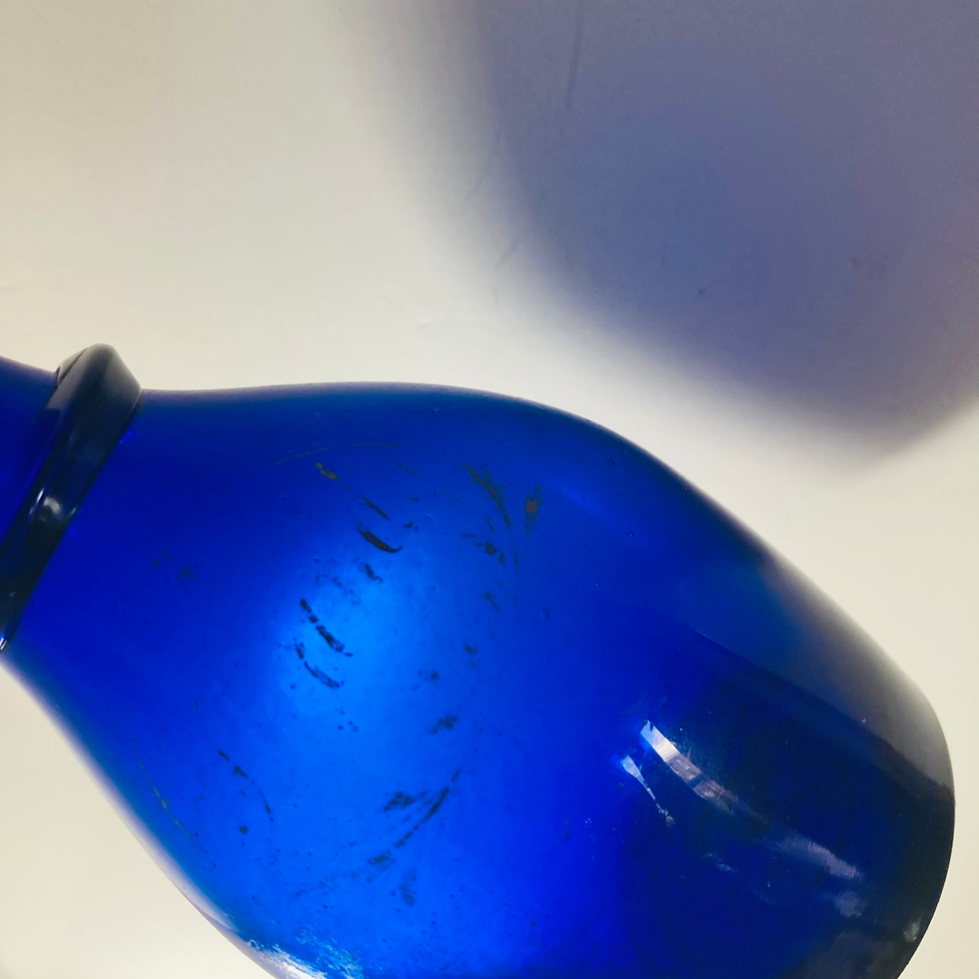 Antique Blue Brandy Decanter | Antique Blue Glass