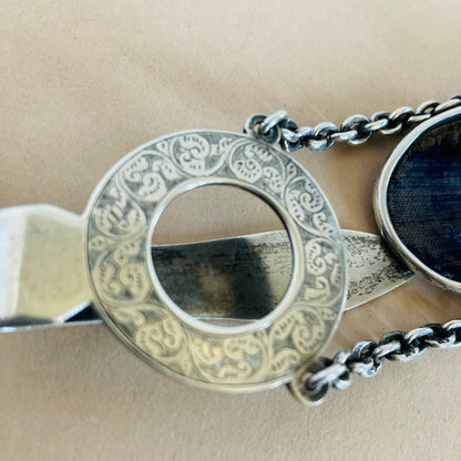 Antique Sterling Silver Chatelaine Spectacles Case | Beautiful Engraving London 1902