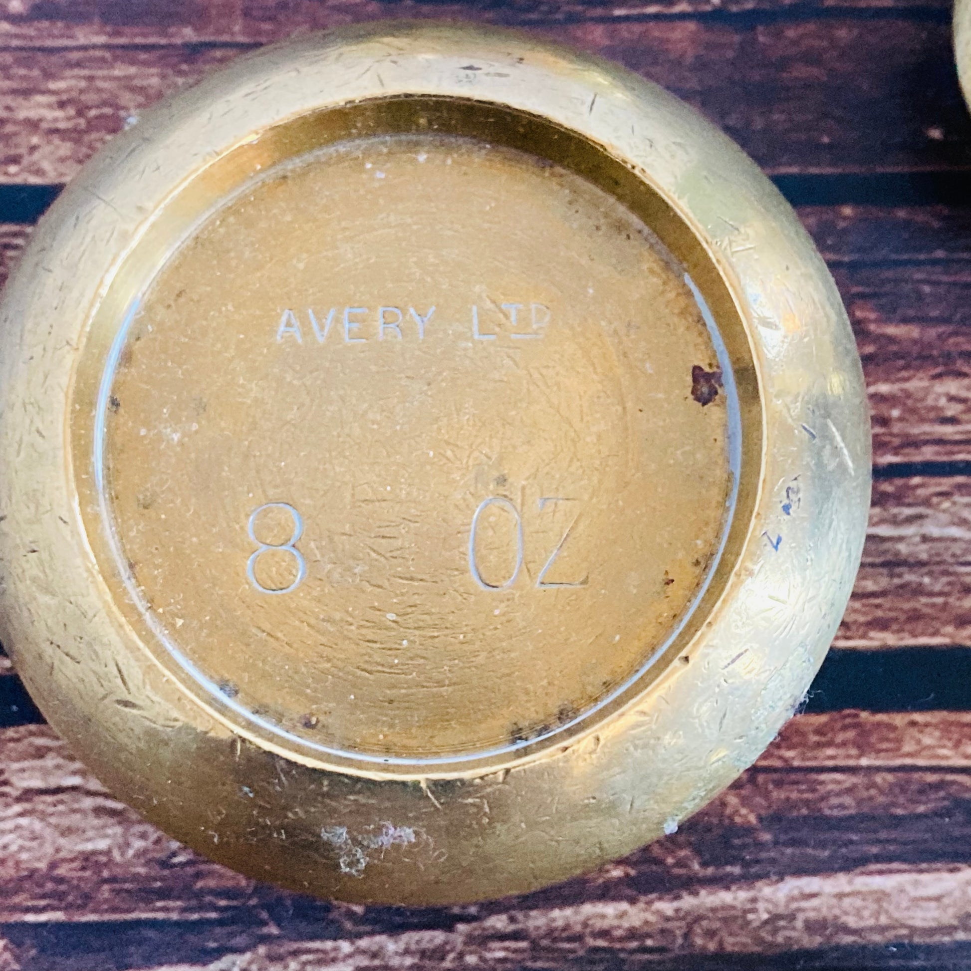 Vintage Brass Set of Round Edge Brass Weights