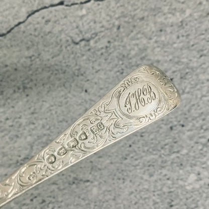 Antique Infant Spoon and Fork Cutlery Set | Silver Christening Set 1880
