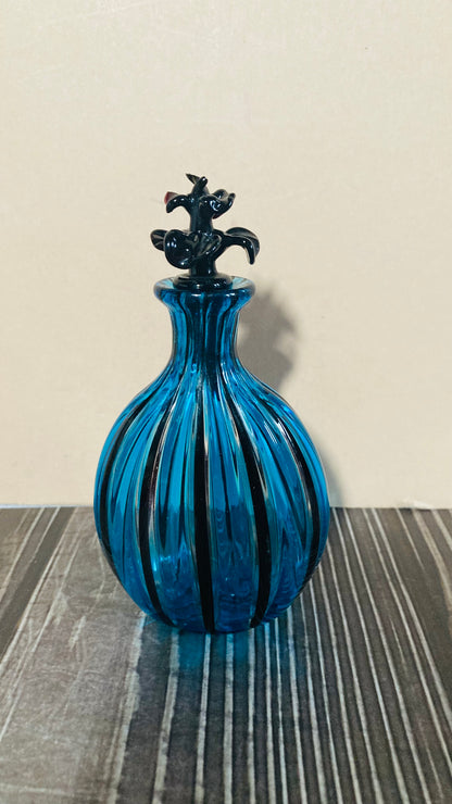 Venetian Glass Scent Bottle in Candy Cane Stripe