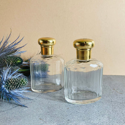 Antique Silver Topped Etched Glass Scent Bottle | 1912 London