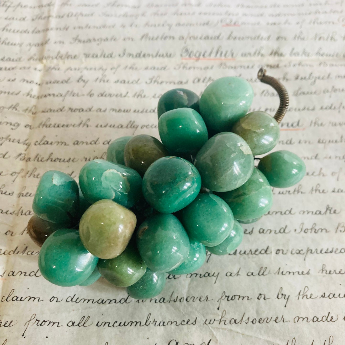 Vintage Agate Decorative Grapes For Decor Styling